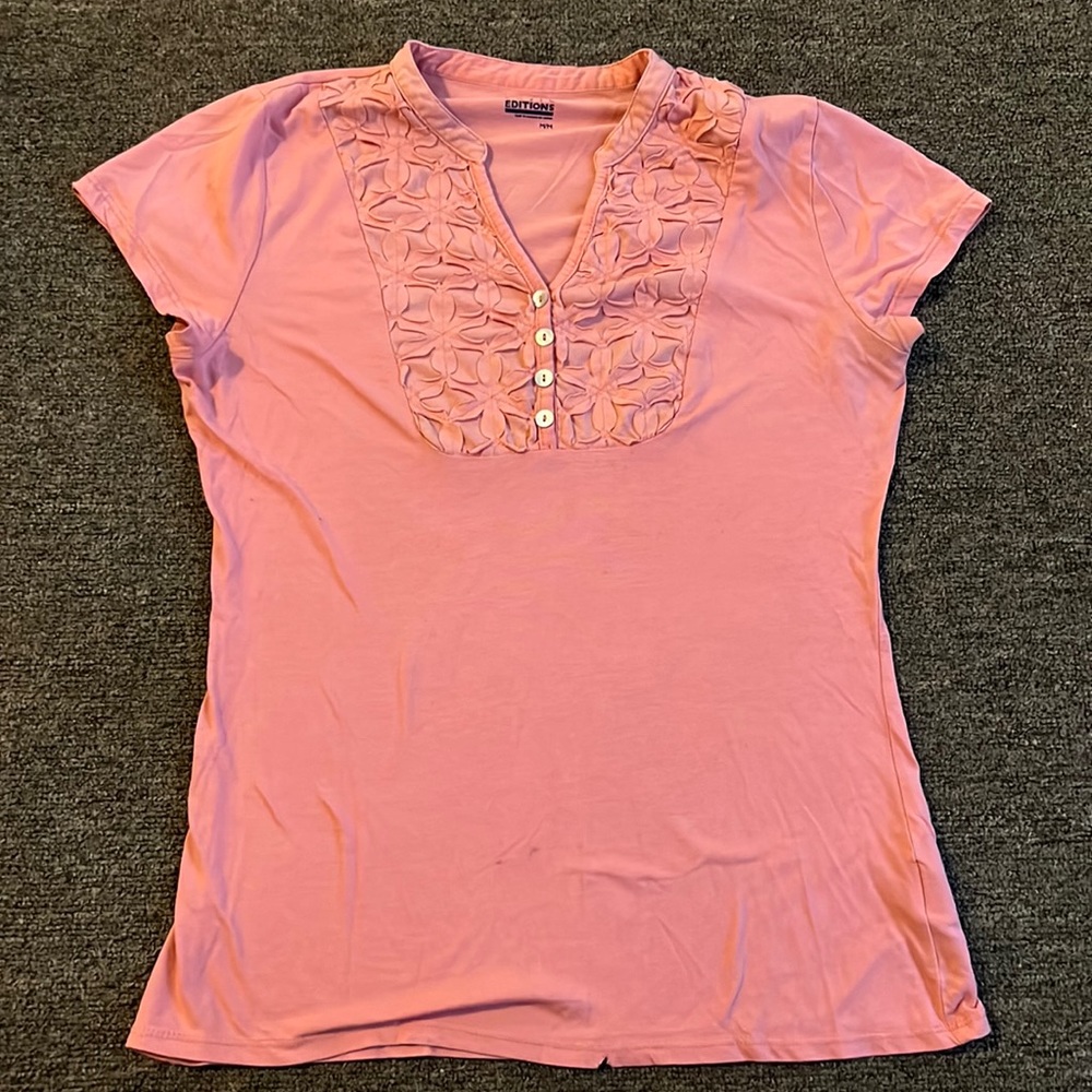 Basic Editions salmon pink shirt